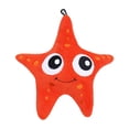 thumbnail image 1 of Squeaky Plush Dog Toy, Double-Layer Tear-Resistant Chew Toy for Small to Large Dogs, Teething Boredom Relief(Orange Starfish), 1 of 5