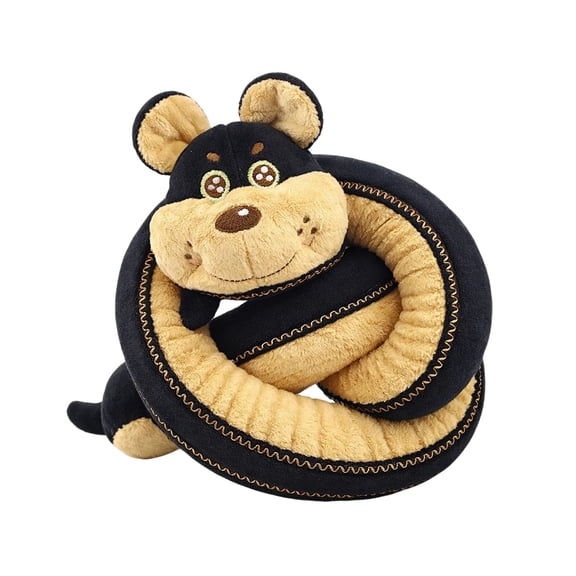 Squeaky Plush Dog Toy for Small and Medium Dogs Long Dachshund Shape Interactive Pet Toy for Teething and Dental Health Cleaning Relaxing Soft Cuddle Doll Black