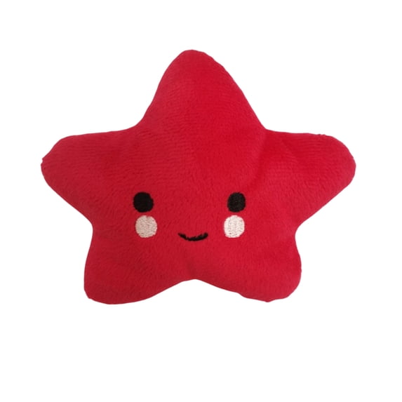 Squeaky Plush Pet Toy for Boredom Relief, Long-Lasting Stuffed Animal Chew Toy for Small Medium Dogs Indoor Fun, Red
