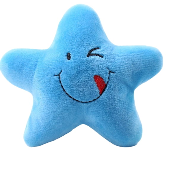 Squeaky Plush Pet Toy for Boredom Relief, Long-Lasting Stuffed Animal Chew Toy for Small Medium Dogs Indoor Fun, Sky Blue