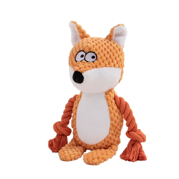 Squeaky Pull Toy Plush Cotton Rope Legs For Tugging Biting Fun And Separation Stress Reduction