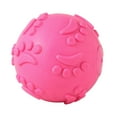 thumbnail image 1 of Squeaky Rubber Dog Toy Ball Cartoon Paw Print Design Small Breeds Durable Chew Dental Health Pet Plaything Interactive Dog Toys, 1 of 3