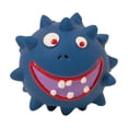 thumbnail image 1 of Squeaky Spiky Ball Dog Toy Latex Funny Face Design Interactive Chew Toy for Small Medium Dogs Teeth Cleaning Boredom Relief Blue, 1 of 5