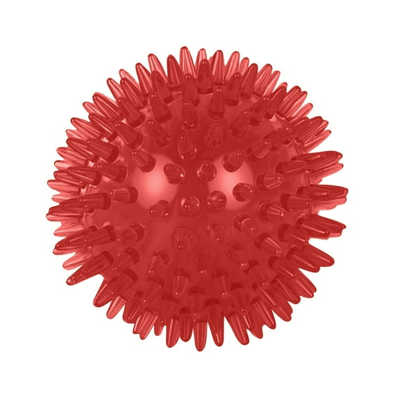 Squeaky Spiky Dog Ball, 2.6 Inch High Elasticity Floating Chew Toy for Small Dogs Dental Cleaning and Fetch Play