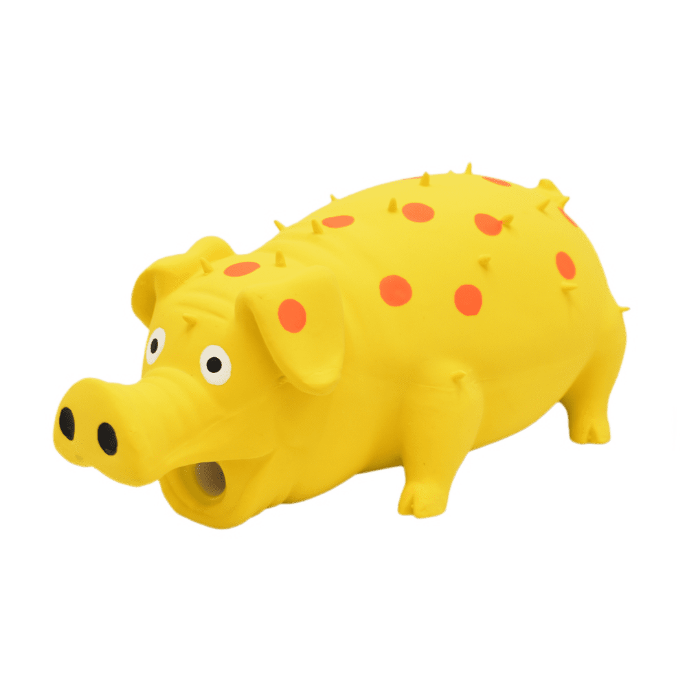 Squeaky pig dog toy, purring pig dog toy, grunt for small to medium