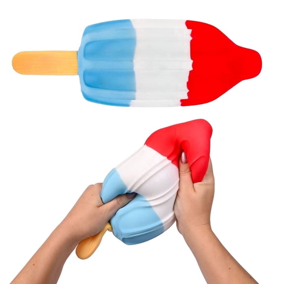 Squeeezy Americana Rocket Pop Fidget Toy Jumbo Squishy Stress Relief 11 Inches Tall