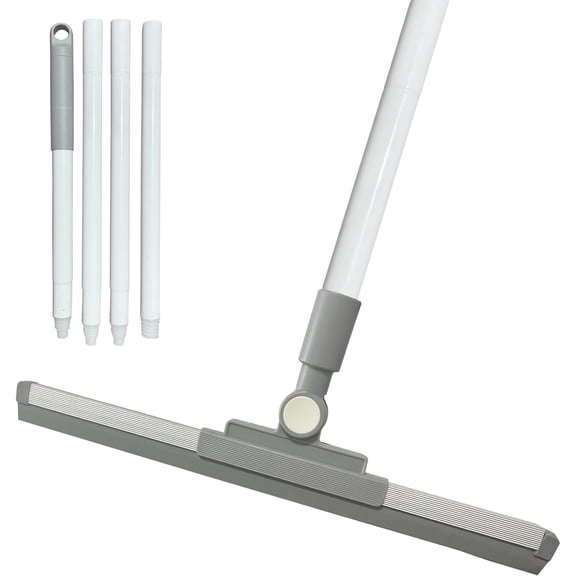 Squeegee Broom for Floor Shower Squeegee with Long Handle Rubber Wiper for Bathroom Tile Shower Glass Car Window Deck Patio Cleaning