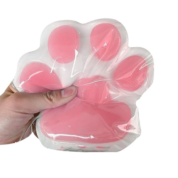 Squeezable Cat Paw Print Desktop Decor, Soft Squishy Fidget Toy Slow Rebound Stress Relief Table Ornament for Home & Office Decoration