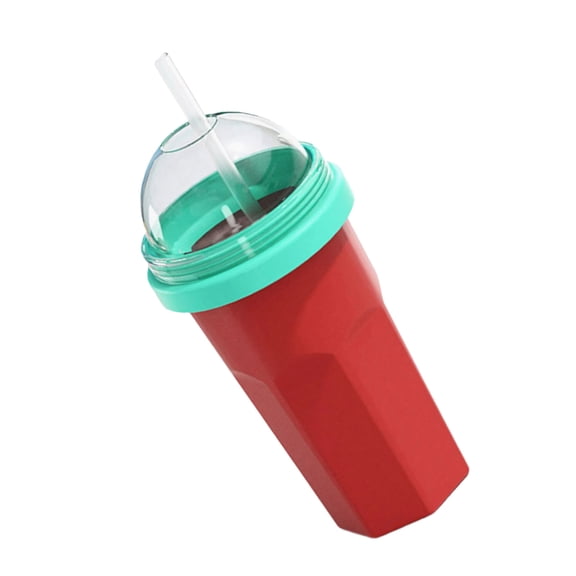 Squeezable Ice Slush Cup With Detachable Silicone Lid for Sodas and Milk Slushies Cup with Straw For Beverages Snacks