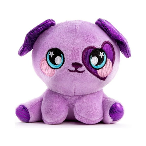 Squeezamals 3Deez, Slow-rise Foam Stuffed Animals, Purple Dog-Brennan