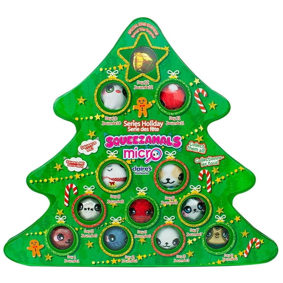 Squeezamals Micros Advent Calendar with 12 Mini Plush Characters! Slow-rise, memory foam plush, sweetly scented! Made with High-Quality, Safe Materials