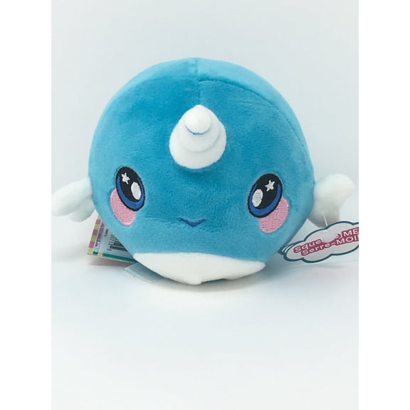 Squeezamals Nadia the Narwhal Series 2 3.5 Inch Super Squishy Plush Stuffed Animal Toy