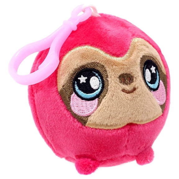 Squeezamals Series 2 Pink Sloth Clip On Plush