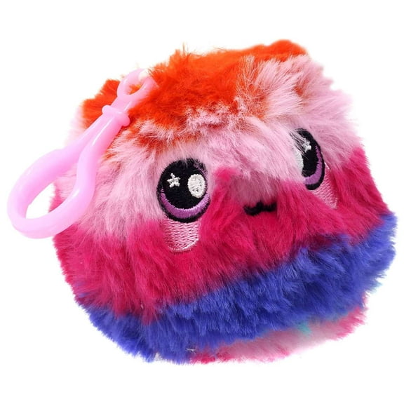 Squeezamals Series 2 Rainbow Fur Ball Clip On Plush