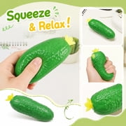 Sensory Squeeze, Sensory Toys for Student with Autism, Relaxation Relief Items for Student, Relaxation Toys Adults, 6X1.5 Inch Green Pickle Squeeze Toys for Calm Focused Activity