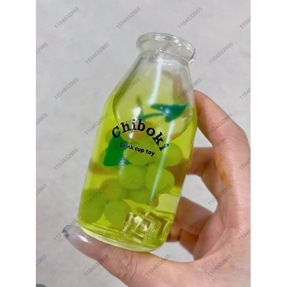 Squeeze Ball Toy – Bottle-Shaped Stress Relief Squishy Ball with Slow Rising Effect, TPRA Fidget Squishy Toy with Cute Fruit & Bubble Tea Designs – Calming Sensory Toy for All