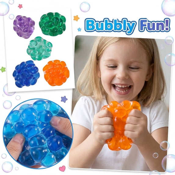 Squeeze Balls for Student, Sensory Fidgets, Fidgets for Relaxation, Purple 2 in Gel, 1 Pc, Fidgets for Adults, Sensory, Silent Play, Travel Use