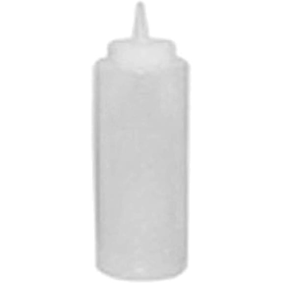 Squeeze Bottle, 8 ounce, plastic, clear 6 piece/Unit