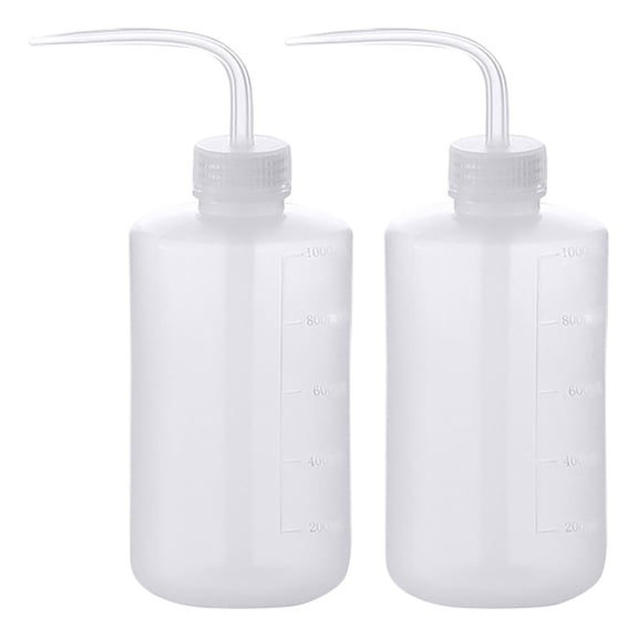 Squeeze Bottles, 2 Pack 1000Ml Capacity With Long Nozzle, For Lab Use, Home Cleaning, Gardening Watering, Industrial Applications
