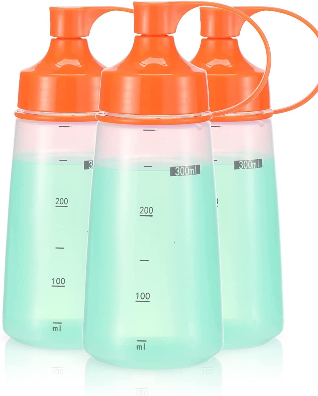 Squeeze Bottles Wide Mouth Pack of 3 Condiment Bottle Squeeze BPA