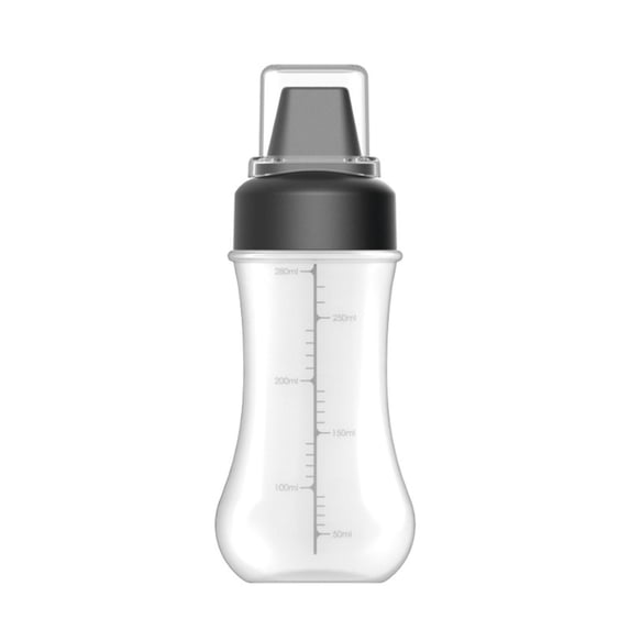 Squeeze Condiment Bottle, 5 Hole Nozzle Black, 1 Piece Clear Measurable Squeeze Bottle, For Ketchup Salad Dressing Sauce BBQ Camping Kitchen Outdoor Picnic