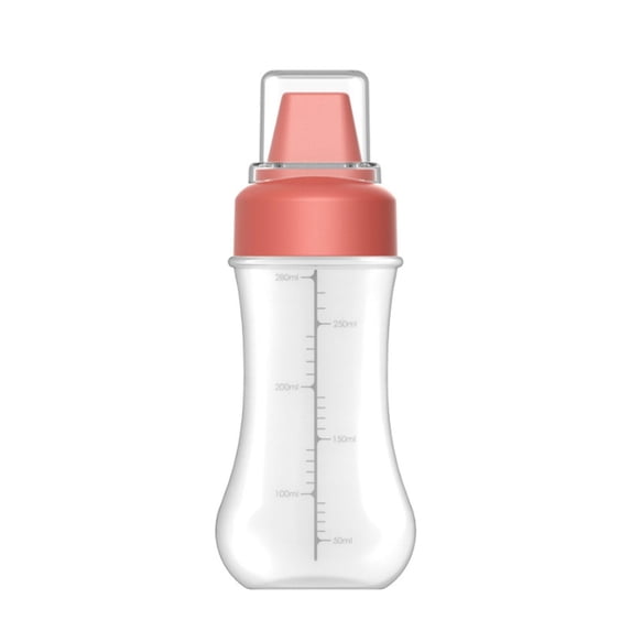 Squeeze Condiment Bottle, 5-Hole Opening Red 1 Pack, With Clear Measurement Scale, Ideal for Salad Dressing Ketchup Syrup Sauce BBQ Picnic Kitchen Outdoor Cooking