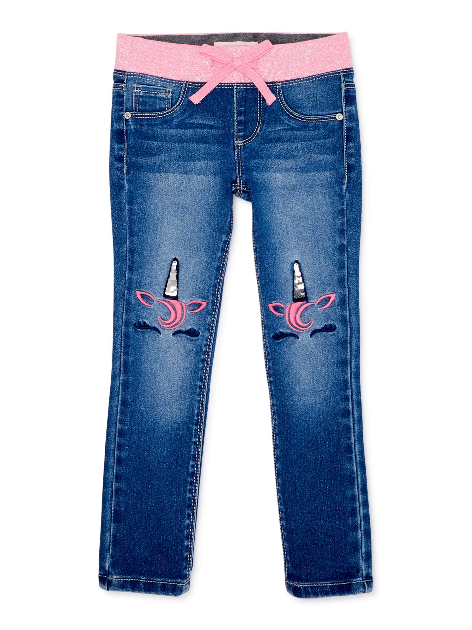 Squeeze Girls PullOn Knit Waist Jeans, Sizes 46X