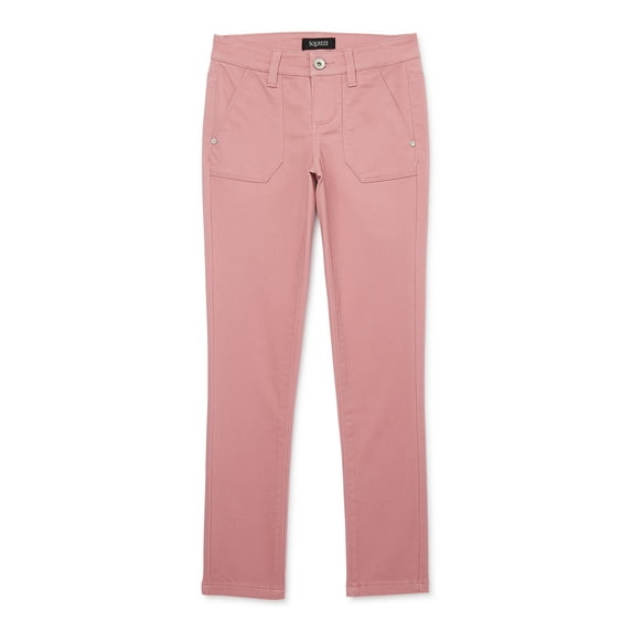 Squeeze Girls Sateen Pants with Utility Pockets, Sizes 7-12