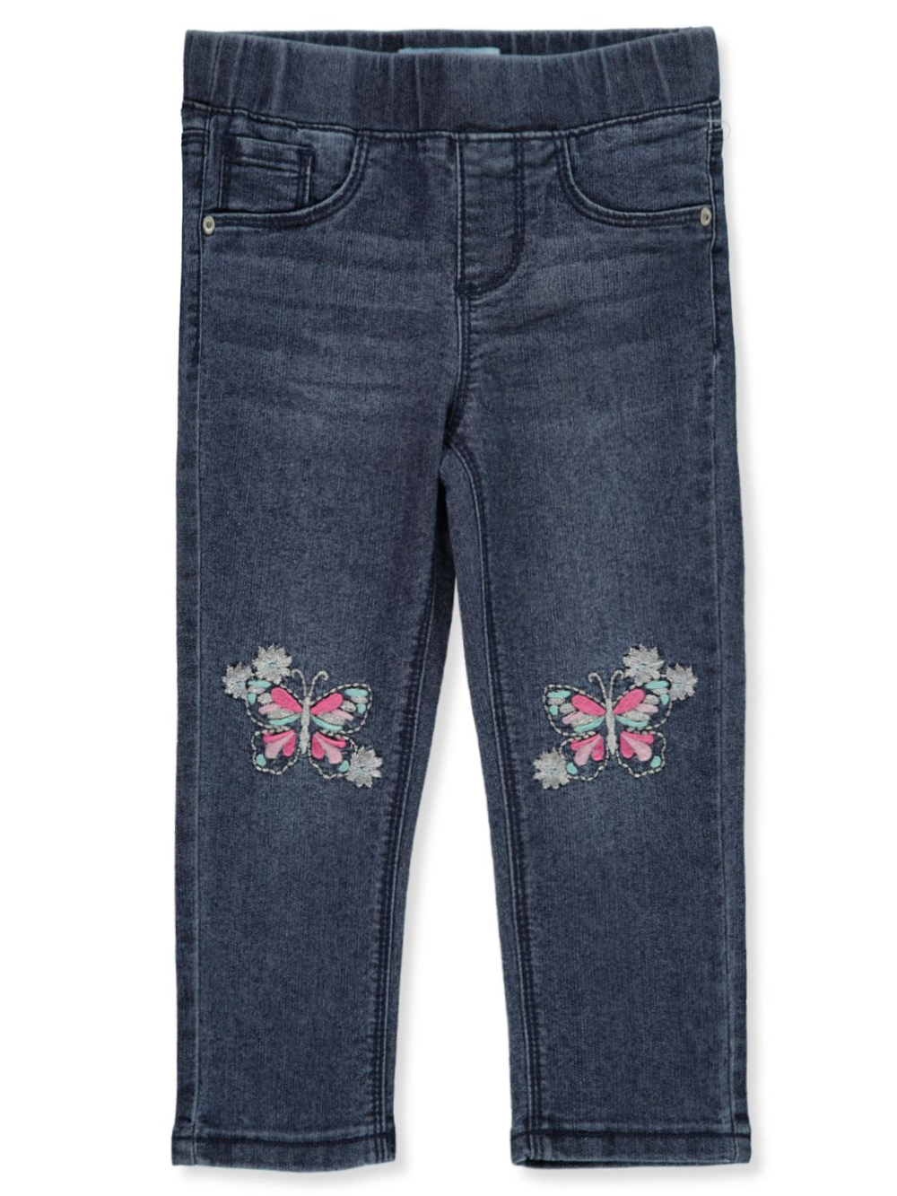Squeeze Girls' Skinny Butterfly Jeggings dark blue, 4t (Toddler