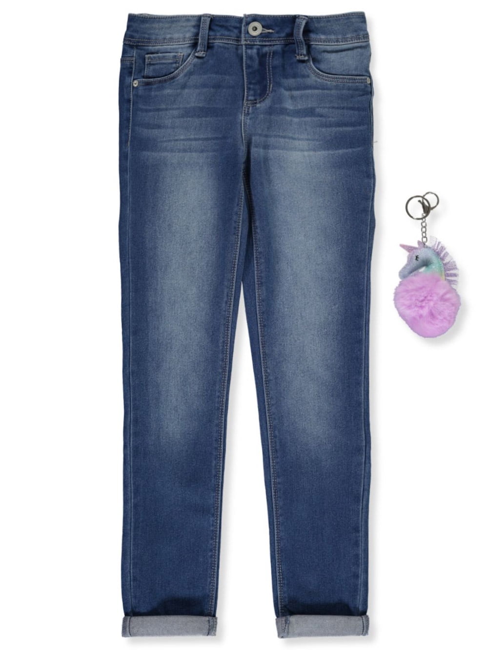 Squeeze Girls Skinny Jeans with Accessory, Sizes 7-12