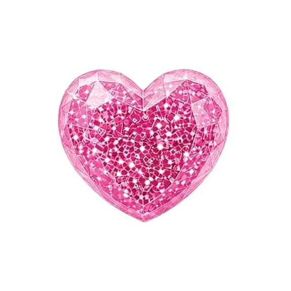 Squeeze Jelly Gems Squishy Stress Ball, Sparkly Gem Squishy Fidget Toys for Anxiety Relief, Jelly Squishy Sensory Toy with Glitter Fill (Rose Quartz Heart)