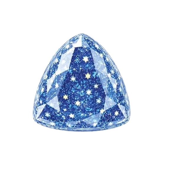 Squeeze Jelly Gems Squishy Toys, Glitter Gem Squishy Fidget Toy for Anxiety Relief and Focus, Sparkly Jelly Squishy Stress Ball (Trilliant Sapphire)