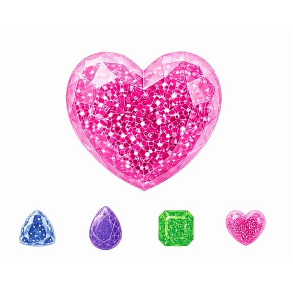 Squeeze Jelly Gems Stress Ball Squishy Toy, Pink Gem Squishy Fidget for Sensory Play Time, Christmas Stocking Stuffer for Friends Family