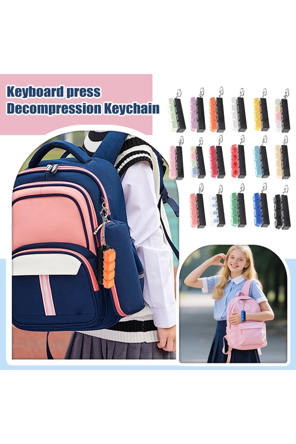 Squeeze Keyboard, Keyboard Squeeze Keychain, Plastic 3*1in, Sensory Squeeze, Keychain Squeeze, Mint Green, 1 Pc, Relaxation Relief Items Squeeze