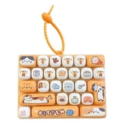 Squeeze Keychain Mini Keyboard Squeeze Yellow Colorful Kitten Design 1 Pack Sensory Relaxation Toys for Student Students Bag Accessory Small Gift