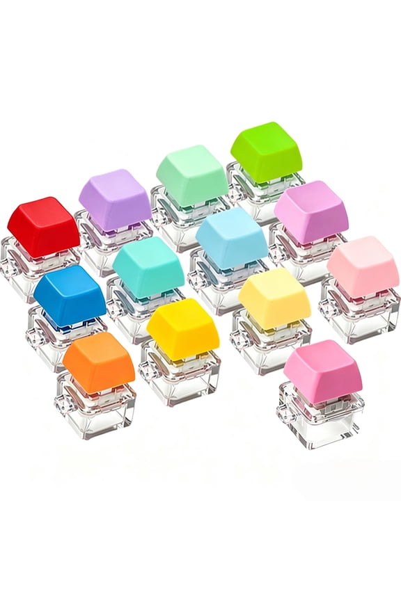 Squeeze Mechanical Key Presser Sensory Play Sets, Mini 1 Inch Clicker Relaxation Keychain, Hand Finger Relaxation Squeeze Play Sets for Boredom, Random Multicolor Single Pack