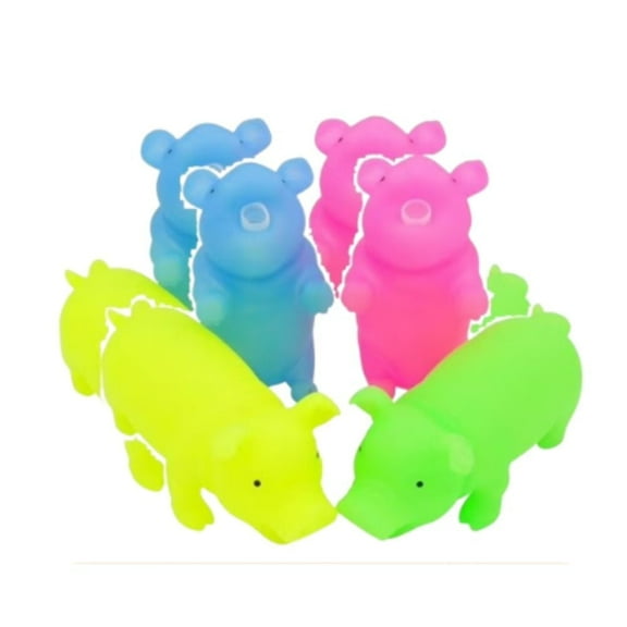 Squeeze Me Piggy Toy Real Oink Sound, Fun and Adorable Interactive Pig Figure, Encourages Imaginative Play for Kids, color may vary, 8 x 3.5 x 3.5 Inches (1 Pack)