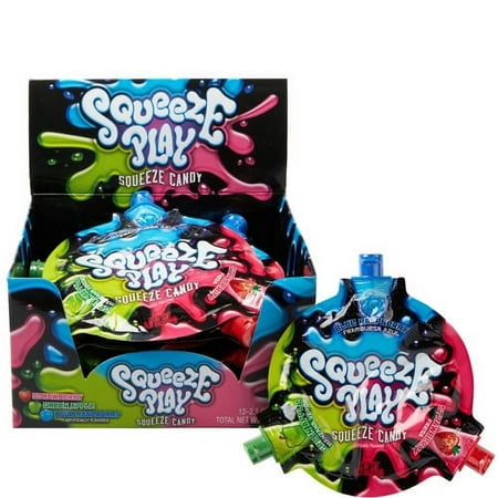 Squeeze Play 3-Flavor Gooey Candy Packs - 12 Count Display Box