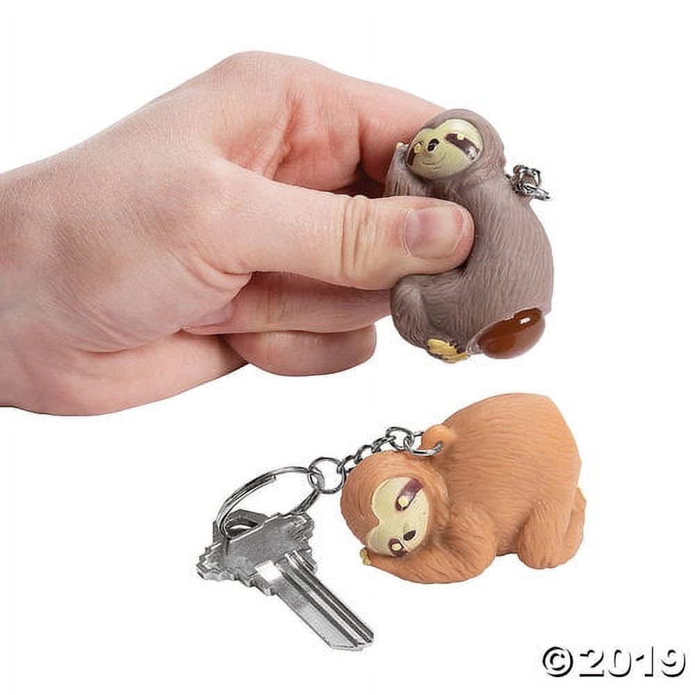 Squeeze & Poop Sloth Keychains