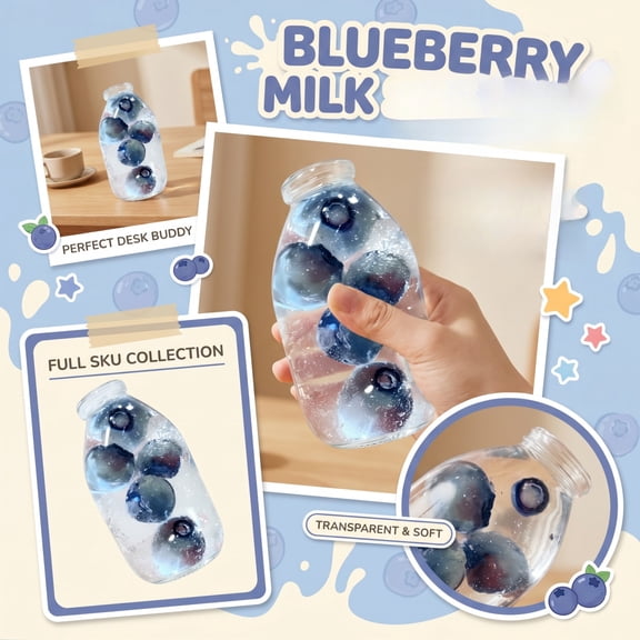 Squeeze & Relaxation Toys, Relaxation Relief Items Squeeze, Gift for Teens, Stocking Stuffer, 1Pc Clear Silicone Slow Rise Squeeze Toys, Soft Squeeze for Calming Pressure Release