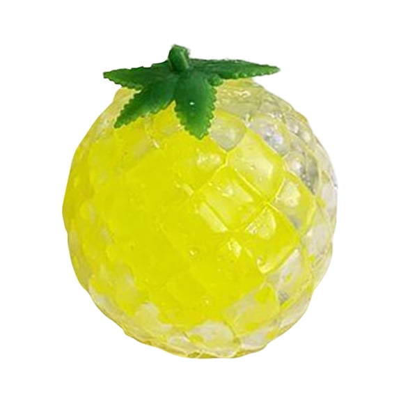 Squeeze Sensory Toys, Squeeze Toys for Student, Silicone Sensory Squeeze, Calming Pressure Release, Playroom Activity, 3 in Round, Assorted Fruit Designs, 1 Pc