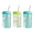 thumbnail image 1 of Squeeze & Sip Toddler Straw Cups - Squeezable Transition Sippy Cup with Silicone Straw - Toddler Feeding Supplies - 7 Oz - 3 Count - Ages 6 Months and Up, 1 of 3