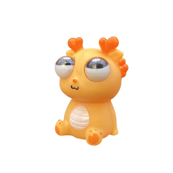 Squeeze Squeeze, Squeeze, Dragon, Squeeze, Sensory, 3 In, Light Orange, Tension Relief, All Ages Playtime, 1 Pc