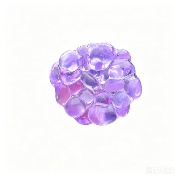 Squeeze Stress Ball Handmade Ice Moldable Slow Rising Fidget Toy Noisy Sensory Stress Relief Ball for Students Desk Office Purple