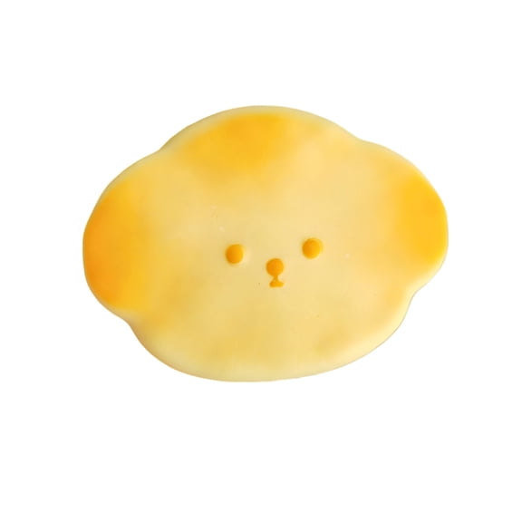Squeeze Stress Ball, Sensory Squeeze Toys Shapes, Birthday Gift, Ball, 4X2.5 Inch 1Pc Soft Yellow Fluffy Animal Mochi Squeeze, Slow Rising Calming Toys for Student and Daily