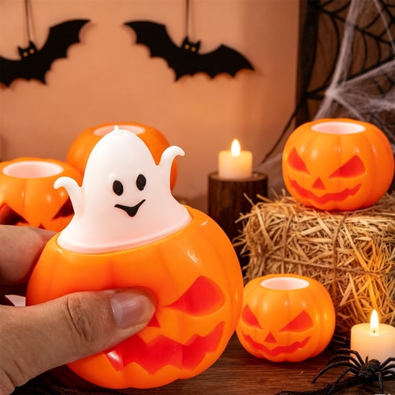 Squeeze Stress Relief Cup Toy Set 2.5 Inch, Carrot Bunny Halloween Ghost Skull Chicken Dinosaur Fidget for Kids Adults Desk Gift