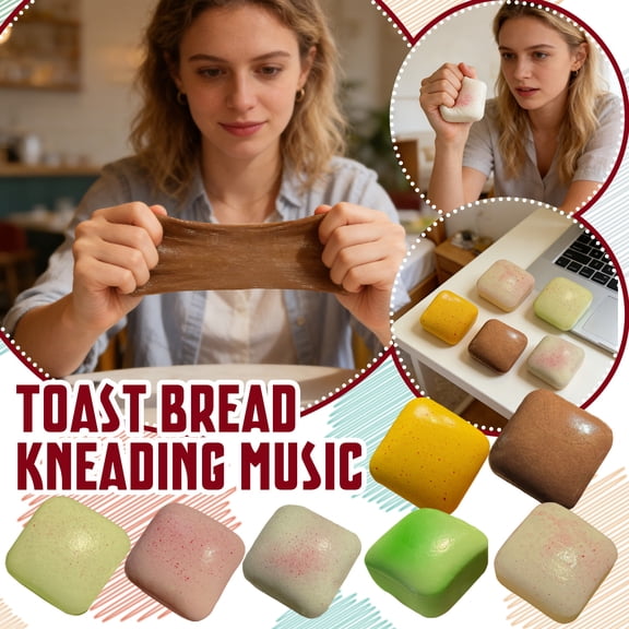 Squeeze Stress Relief Super Wet Soft Bread Squishy, Slow Rise Bakery Fidget for Anxiety Relief and Desk Calming,Independence Day Focus & Relaxation Gift