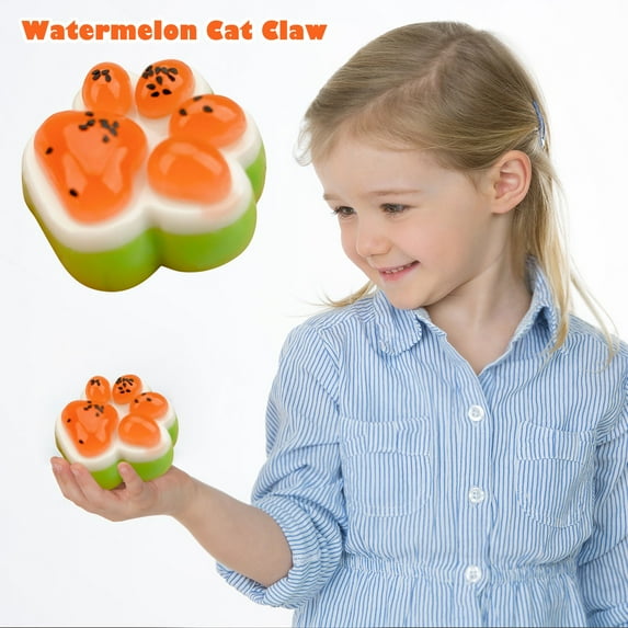 Squeeze Stress Relief Watermelon Squishy, Soft Slow Rise Sensory Fidget for Anxiety Relief, Effective ADHD Focus Tool for Office and Home Use