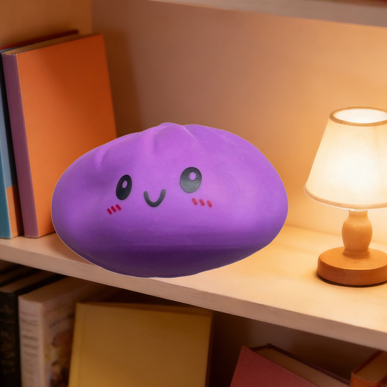 Squeeze Stress Toys, Squeeze Dumpling Squeeze Toys Relaxation, Dumpling Squeeze Toys, Jumbo Squeeze Toys, 10 Inch Soft Cute Purple Steamed Bun Shaped Squeeze Toys for Gentle Hand