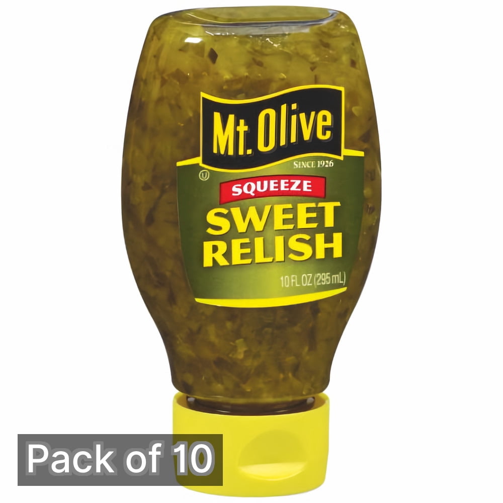Mt. Olive Squeeze Sweet Relish, 10 fl oz (Pack of 10)